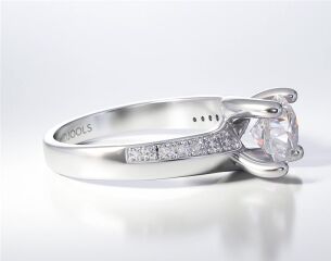 PAVE SOLITAIRE RING ENG079